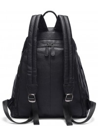 Черный кожаный удобный рюкзак Vintage 14831