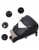 Фотография Черный кожаный удобный рюкзак Vintage 14831