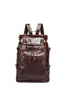 Коричневый винтажный мужской кожаный рюкзак Vintage 14843