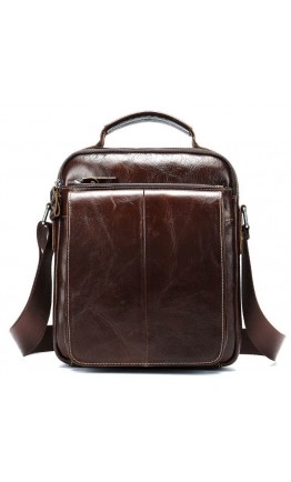 Мужская коричневая кожаная сумка Vintage 14846 