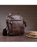 Фотография Мужская коричневая кожаная сумка Vintage 14846