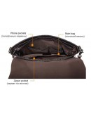 Фотография Мужская коричневая кожаная сумка Vintage 14854