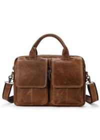 Мужская сумка кожаная коричневая Vintage 14867