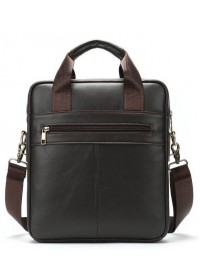 Серо-коричневая сумка кожаная формата А4 Vintage 14876