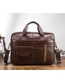 Фотография Мужская коричневая сумка под документы Vintage 14882