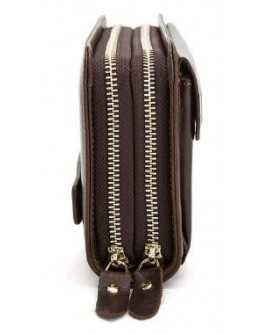 Коричневый кожаный мужской клатч Vintage 14915