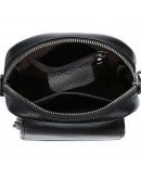 Фотография Мужская маленькая сумка кожаная черная Vintage 14943