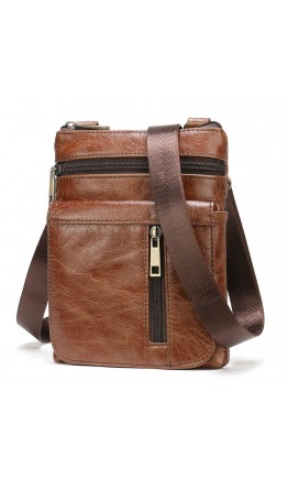 Небольшая коричневая мужская сумка Vintage 14989