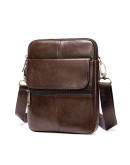 Фотография Коричневая мужская сумка на плечо Vintage 14990
