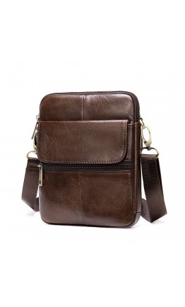 Коричневая мужская сумка на плечо Vintage 14990