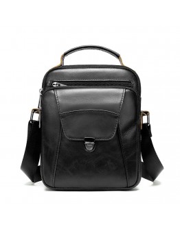 Черная мужская сумка в руку и на плечо Vintage 14995