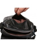 Фотография Повседневная мужская стильная кожаная сумка на плечо 7153 черная