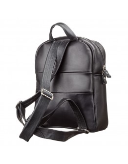 Черный женский удобный кожаный рюкзак SHVIGEL 15304
