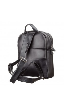 Черный женский удобный кожаный рюкзак SHVIGEL 15304