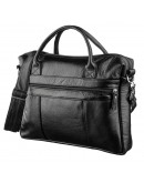 Фотография Черная мужская сумка из мягкой натуральной кожи SHVIGEL 15306