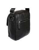 Фотография Мужская повседневная кожаная сумка на плечо 7154 черная