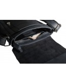 Фотография Синяя мужская кожаная плечевая сумка - мессенджер 7159332-SKE