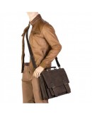Фотография Деловой кожаный удобный портфель Visconti 16055XL Hercules (Oil Brown)