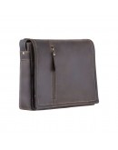 Фотография Большая коричневая винтажная сумка на плечо Visconti 16072 Foster (L) (Oil Brown)