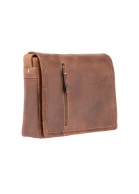Коричневая винтажная сумка на плечо Visconti 16072 Foster (L) (Oil Tan)