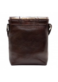 Кожаная коричневая мужская сумка на плечо DESISAN 1612-019