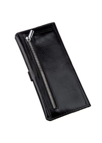 Кожаный мужской черный бумажник SHVIGEL 16204