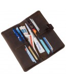 Фотография Кожаный мужской коричневый винтажный бумажник SHVIGEL 16207