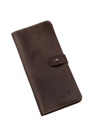 Кожаный мужской коричневый винтажный бумажник SHVIGEL 16207