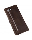 Фотография Кожаный мужской коричневый винтажный бумажник SHVIGEL 16207