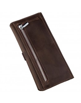 Кожаный мужской коричневый винтажный бумажник SHVIGEL 16207