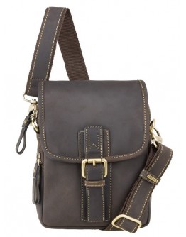 Темно-коричневая небольшая мужская сумка Visconti 16208 Jules (Oil Brown)