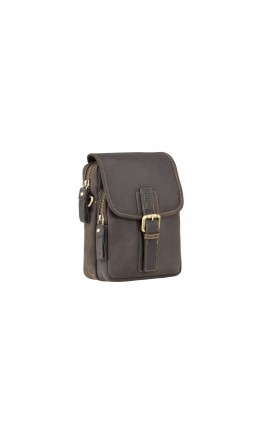 Темно-коричневая небольшая мужская сумка Visconti 16208 Jules (Oil Brown)