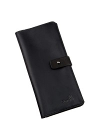 Кожаный мужской черный винтажный бумажник SHVIGEL 16209
