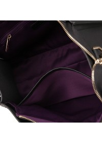 Кожаная женская черная сумка KARFEI 1710078-04A