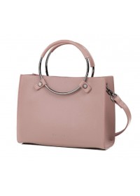 Розовая кожаная женская сумка KARFEI 1711240-04D