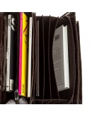 Фотография Коричневый кожаный портфель с тиснением KARYA 17270