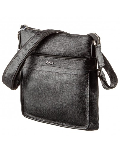 Фотография Мужская сумка-планшет черная кожаная KARYA 17288