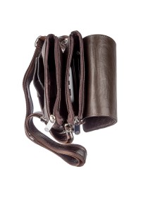 Вертикальная коричневая барсетка-сумка на плечо KARYA 17362