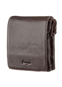 Вертикальная коричневая барсетка-сумка на плечо KARYA 17362