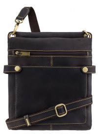 Темно-коричневая кожаная сумка планшетка Visconti 18512 - Neo (M) Slim Bag (Oil Brown)