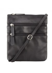 Черная наплечная сумка Visconti 18606 Slim Bag (Black)