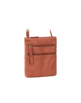 Рыжая кожаная сумка на плечо 18606 Slim Bag (Brown)