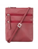 Фотография Красная женская кожаная сумка Visconti 18606 Slim Bag (Red)