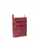 Фотография Красная женская кожаная сумка Visconti 18606 Slim Bag (Red)