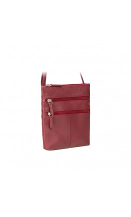 Красная женская кожаная сумка Visconti 18606 Slim Bag (Red)