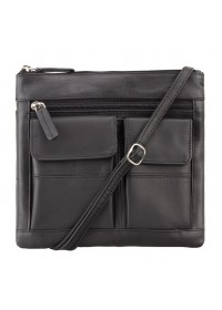 Черная сумка на плечо Visconti 18608 Slim Bag (Black)
