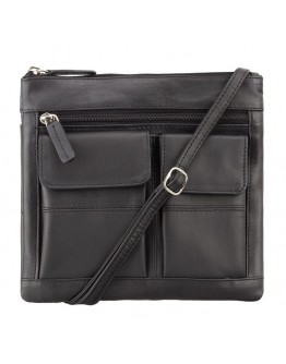 Черная сумка на плечо Visconti 18608 Slim Bag (Black)