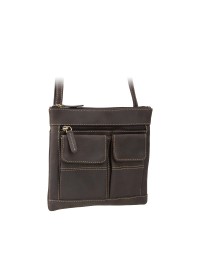 Темно-коричневая сумка на плечо Visconti 18608 Slim Bag (Oil Brown)