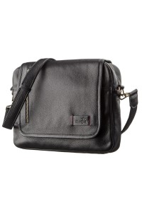 Черная мужская сумка на плечо формата А4 SHVIGEL 19116