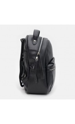 Кожаный женский черный рюкзачек Ricco Grande 1l605bl-black
